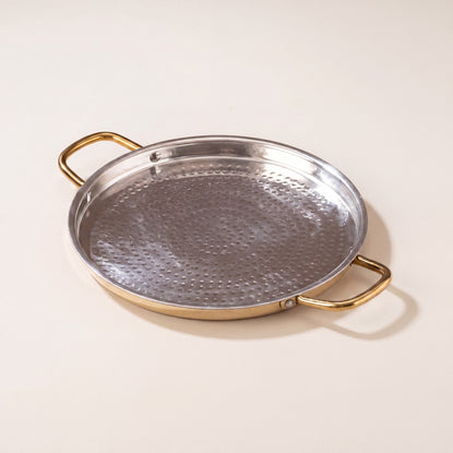 Brass Dosa Tawa with Insulated handle - Naturally Non-Stick Tawa & Uses Less Oil