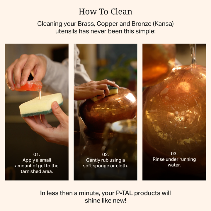 Brass Patila / Milk Topia- Naturally non stick , Non Toxic, Teflon Free