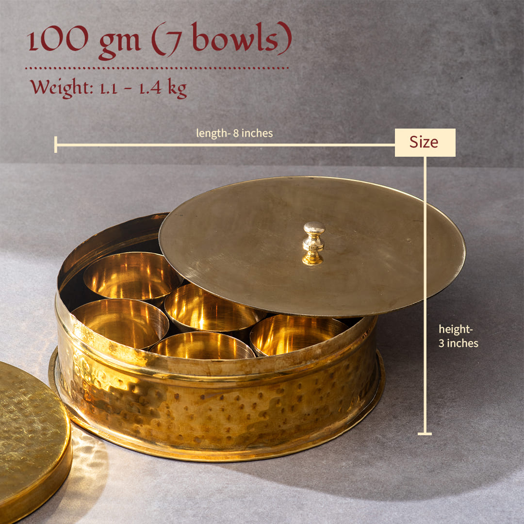 Shop Now for Indian Brass Masala Box