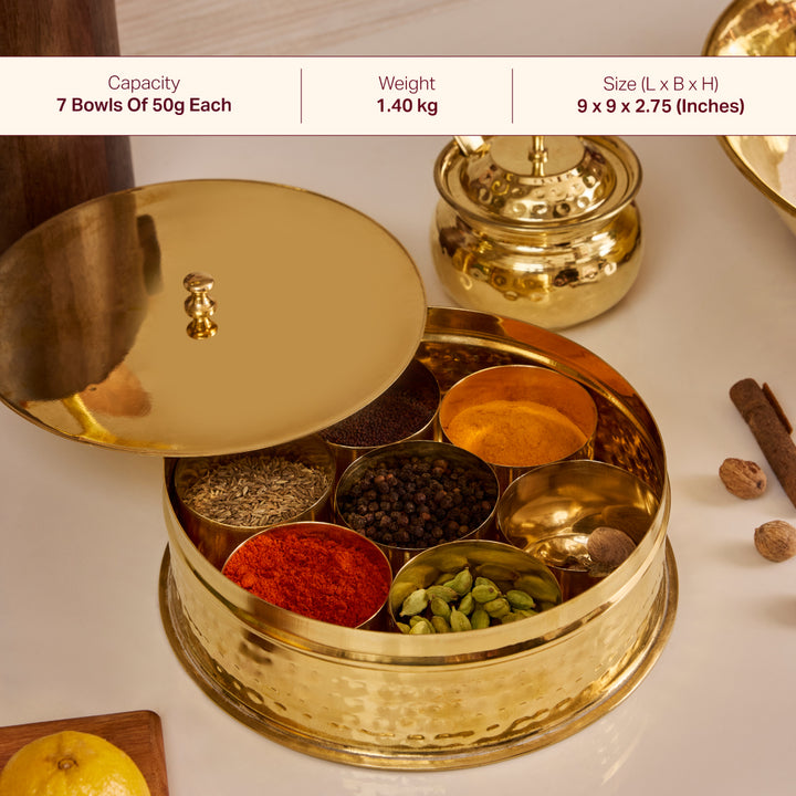 Kitchen Essentials Set (Masala box + Ghee pot + Paraat)