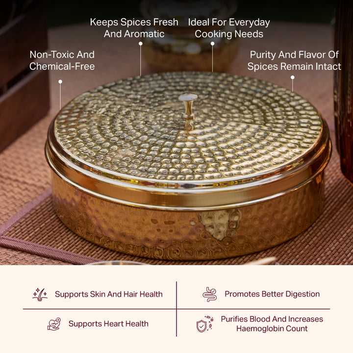 Kitchen Essentials Set (Masala box + Ghee pot + Paraat)
