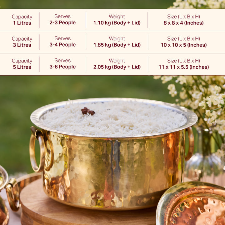 Brass Patila / Milk Topia- Naturally non stick , Non Toxic, Teflon Free