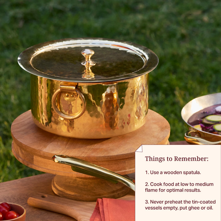 Brass Patila / Milk Topia- Naturally non stick , Non Toxic, Teflon Free