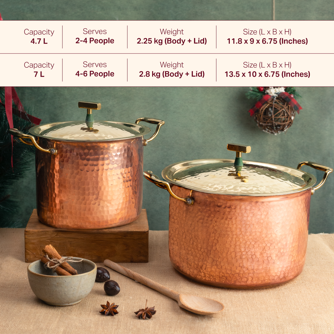 Two Copper Stockpot