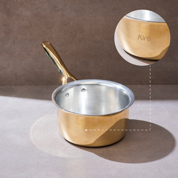 Brass Saucepan with Insulated Handle