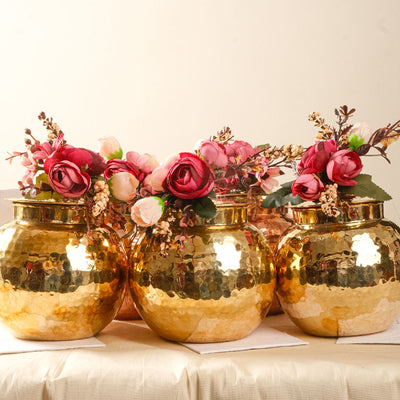 Golden Brass Storage Jars