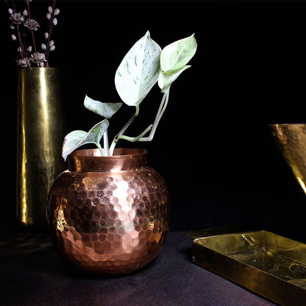  copper round vase
