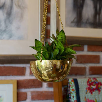 Hanging Brass Planter 