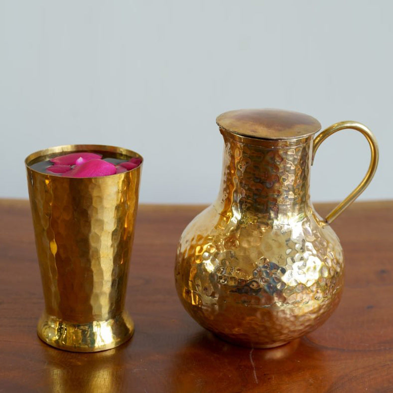 Hand-hammered Copper Round Jug