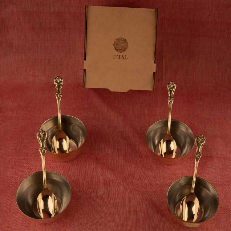 German Silver Bowl and Spoon Gift Set - Corporate Gifting | BrandSTIK