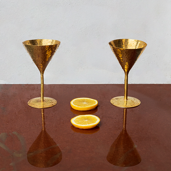 Handcrafted Brass Cocktail Glass