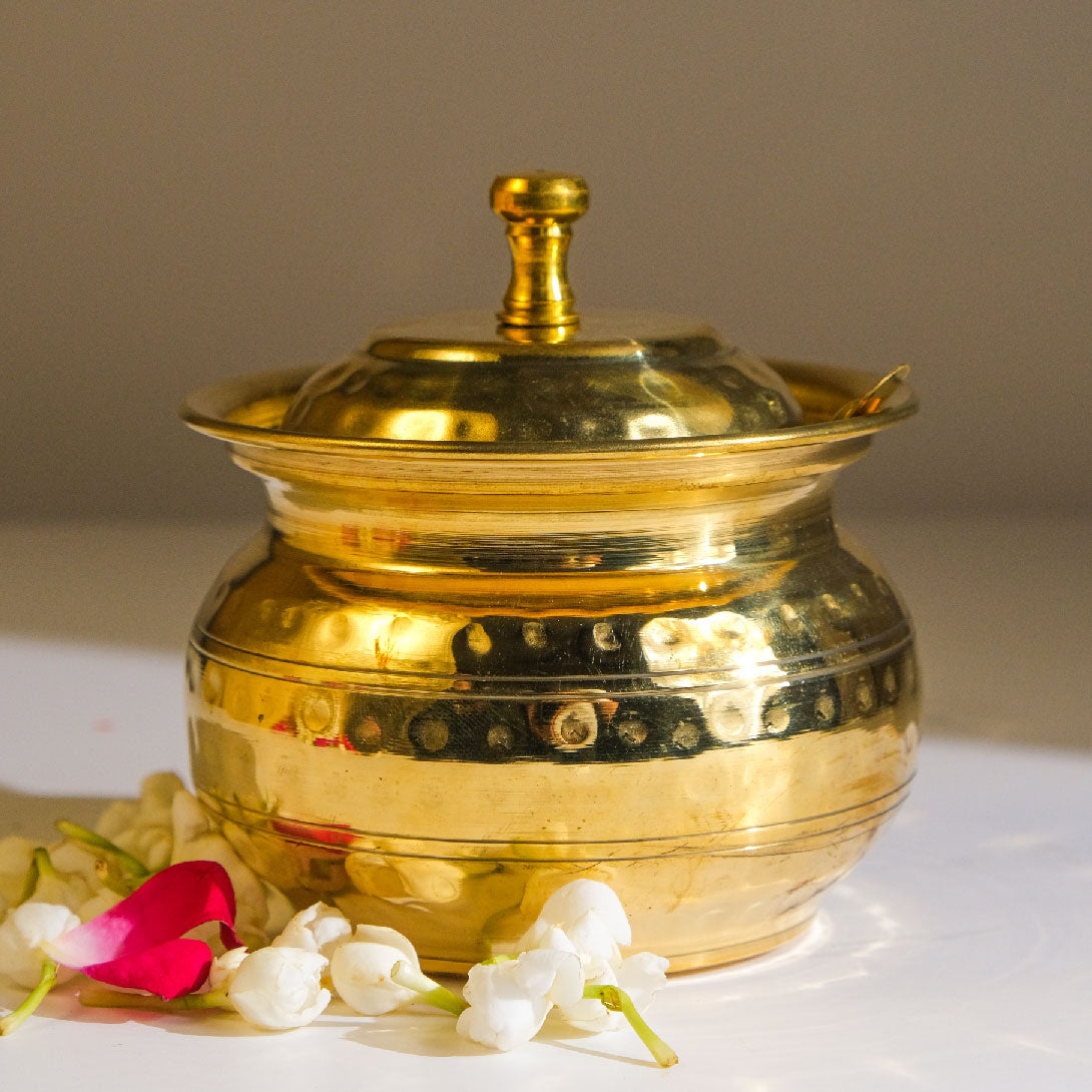 Brass Traditional Ghee Container