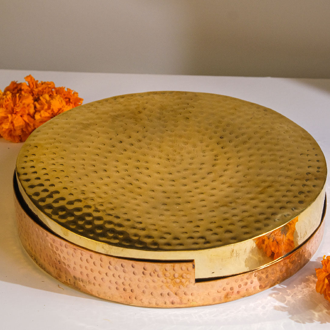 Brass Pooja Thali Puja Dish Aarti Plate