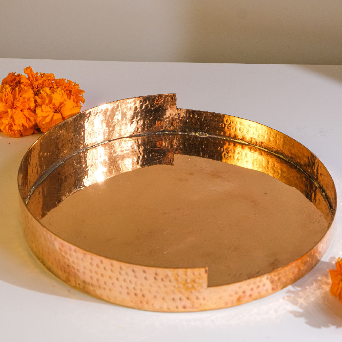Copper Pooja Thali - Puja Accessories
