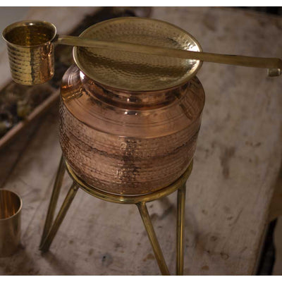 Copper Water pitcher with lid